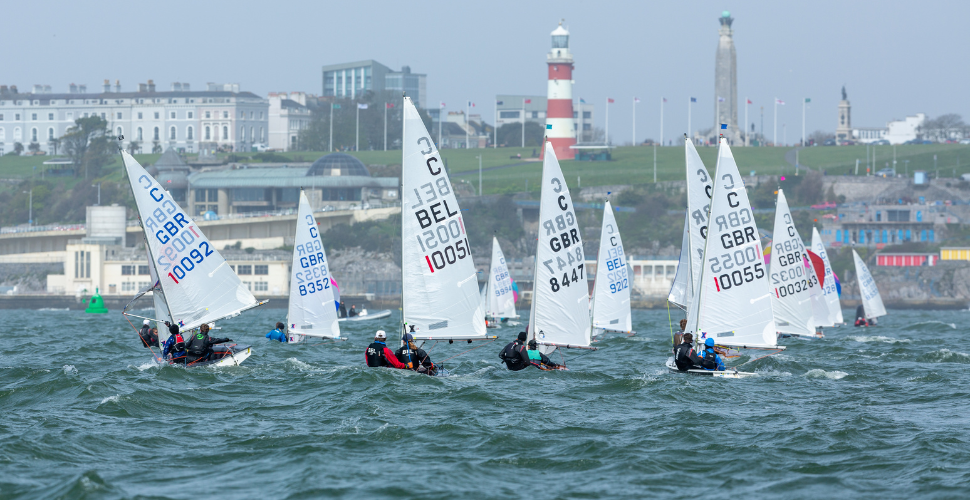 Cadet World Championships in front of Plymouth Hoe